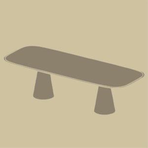 mesa geometric retangular